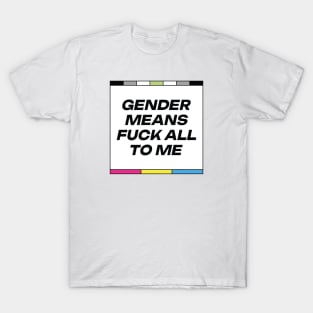 [Agender + Pansexual Pride] Gender Means F*** All To Me T-Shirt